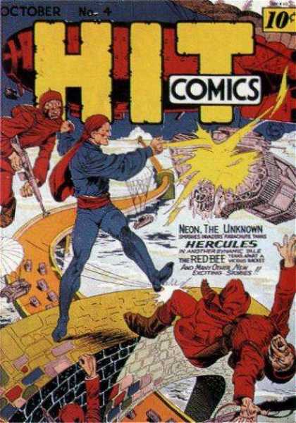 Hit Comics 4 - Battle - War - Neon - Hercules - Red Bee
