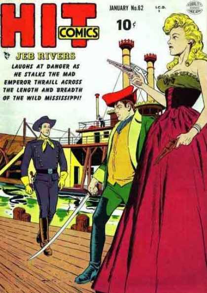 Hit Comics 62 - Gun - Sword - Soldier - Paddleboat - Mississippi