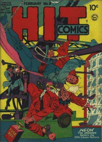 Hit Comics 8 - Chain - Men Are Hanging - Hat - Fuse Box - One Man Hiding
