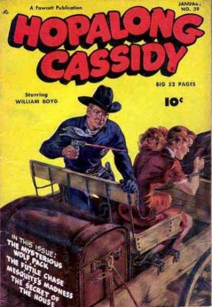 Hopalong Cassidy 39 - Fawcett - Western - Tv - Buckboard - Horses