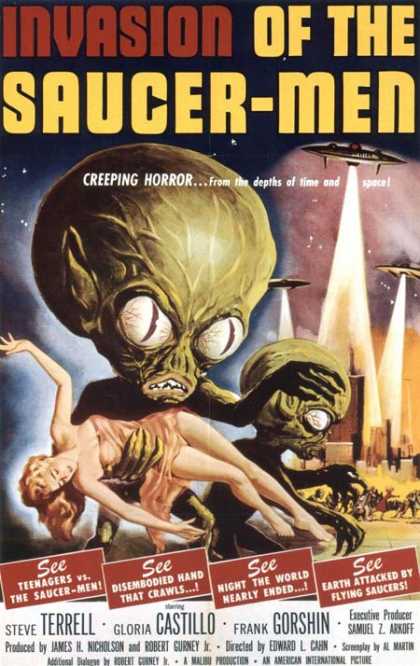 Horror Posters - Invasion of the Saucer-Men