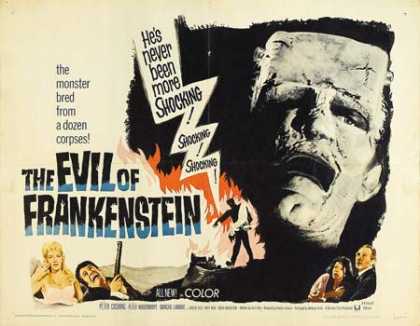Horror Posters - The Evil of Frankenstein