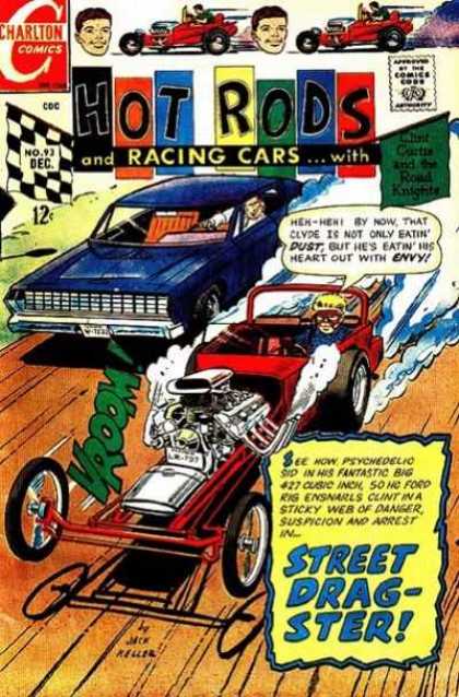 Hot Rods and Racing Cars 93 - Charlton Comics - Clint Curtis - Round Knights - Clyde - Psychadelic Sid