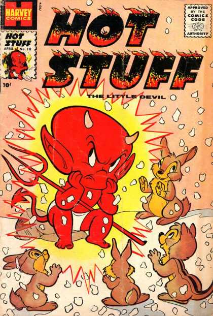 Hot Stuff 10 - Harvey Comics - The Little Devil - Squirrels - Snow - Bunnies