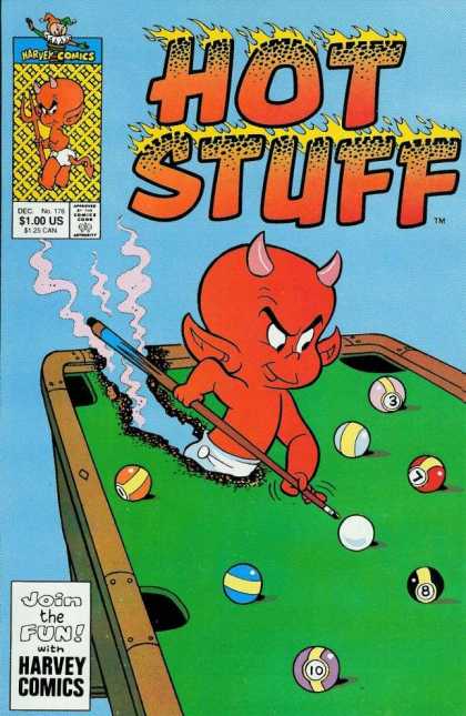Hot Stuff 176 - Devil - Pool - Billiards - Cue Ball - Harvey Comic