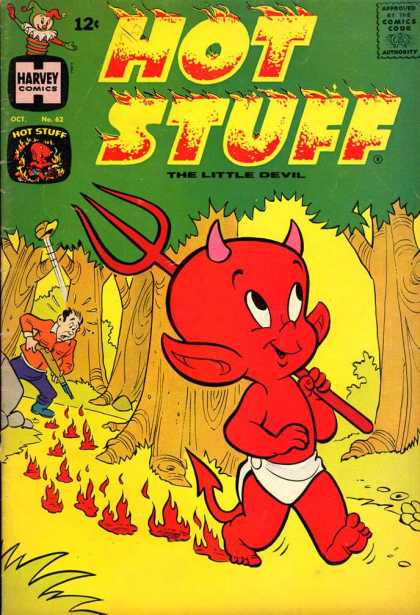 Hot Stuff 62 - Devil - Pitchfork - Hunter - Fire - Forest