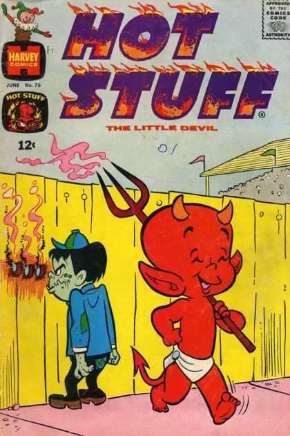 Hot Stuff 78 - Harvey Comics - Comics Code Authority - 12 Cents - Fence - The Little Devil