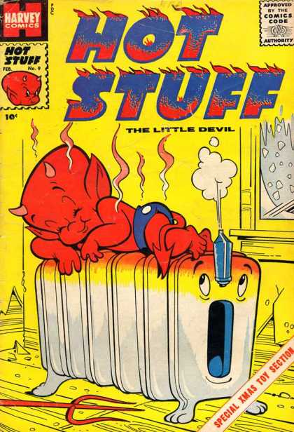Hot Stuff 9 - Special X Mas Toy Section - The Little Devil - Resting On It - Yellow Color - Harvey