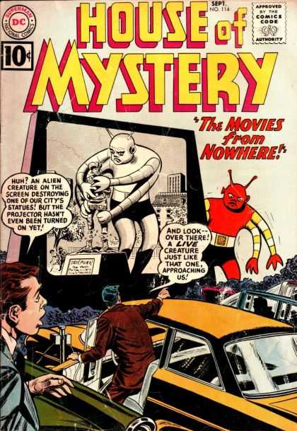 House of Mystery 114 - Comics Code - The Movies From Nowhere - Monster - Cars - Screen - Sheldon Moldoff