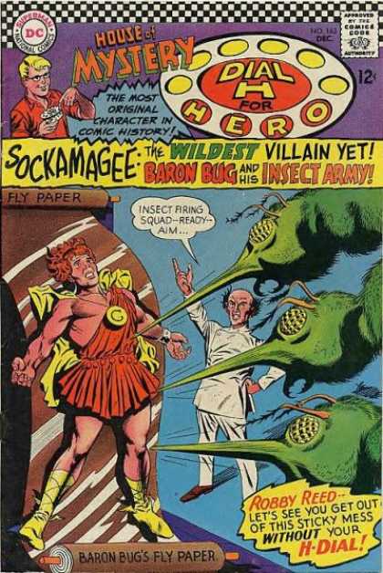 House of Mystery 163 - Sockamagee - Dial H For Hero - Baron Bug - Insect Army - Robby Reed - Carmine Infantino