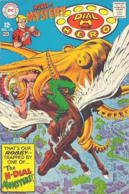 House of Mystery 172 - Robby - Dial H For Hero - Giant Squid - H-dial Mosnters - Dc Comic - Frank Springer