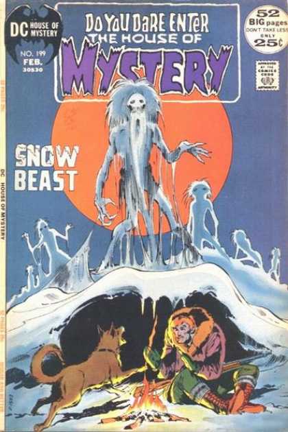 House of Mystery 199 - Snow Beast - 52 Big Pages - Approved By The Comics Code Authority - No199 Feb - Dc - Neal Adams