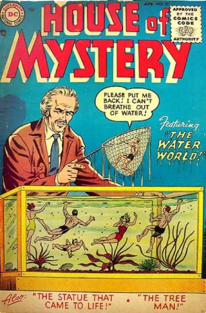 House of Mystery 37 - Biological Anomalies - Water World - Tree Man - Statue That Came To Life - Sea Monkeys - Murphy Anderson