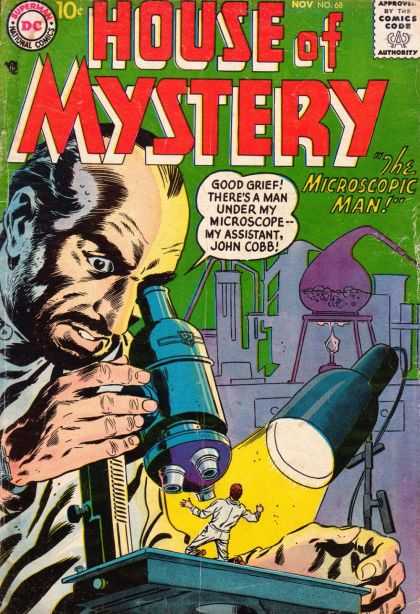 House of Mystery 68 - The Microscopic Man - Good Grief - My Assistant - John Cobb - Laboratory