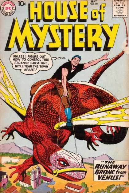 House of Mystery 90 - Strange Creature - The Runaway Bronc From Venus - Shoes - Tear The Town Apart - Belt
