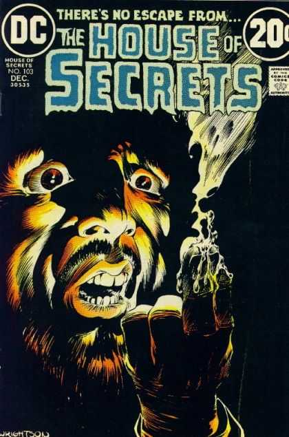 House of Secrets 103 - Dc Comics - No 103 Dec - Fingers - Scared Face - Smoke - Bernie Wrightson