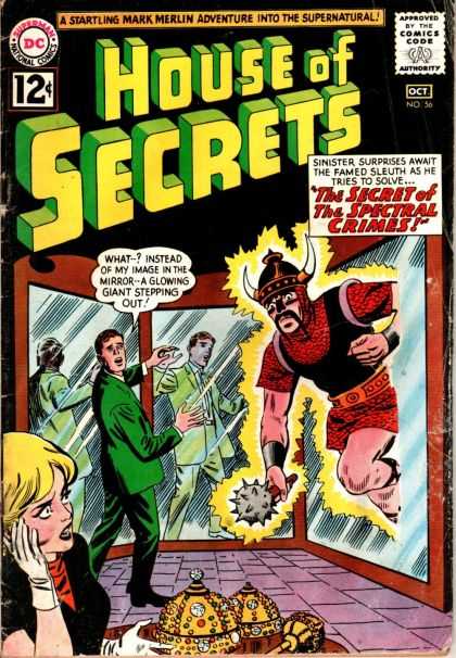 House of Secrets 56 - Mirror - Mark Merlin - The Secret Of The Spectral Crimes - Reflection - People - George Roussos