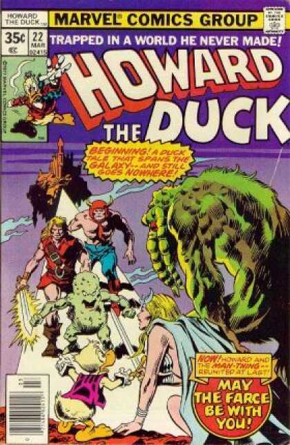 Howard the Duck 22 - Marvel Comics Group - Duck Tale - Trapped In A World - Castle - Monster - Gene Colan