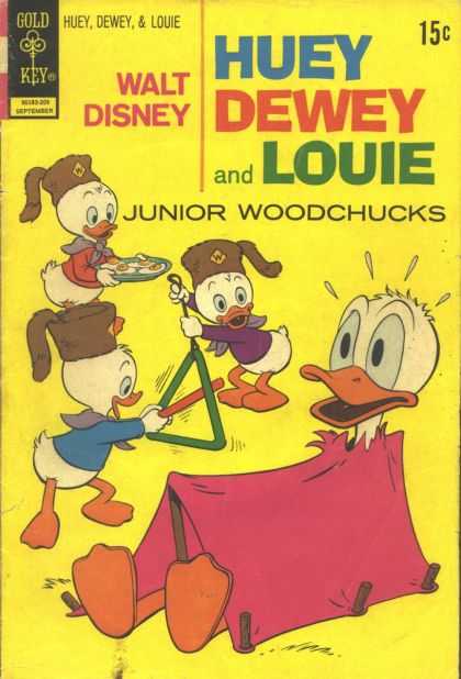 Huey, Dewey and Louie: Junior Woodchucks 16 - Disney - Gold Key - Tent - Donald Duck - Eggs