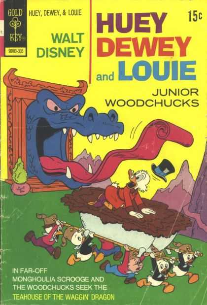 Huey, Dewey and Louie: Junior Woodchucks 19 - Walt Disney - Huey Dewey And Louie - Junior Woodchucks - Gold Key - Teahouse Of The Waggin Dragon