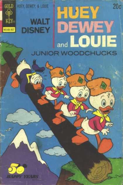 Huey, Dewey and Louie: Junior Woodchucks 21 - Walt Disney - Gold Key - Happy Years - Wood - Sky