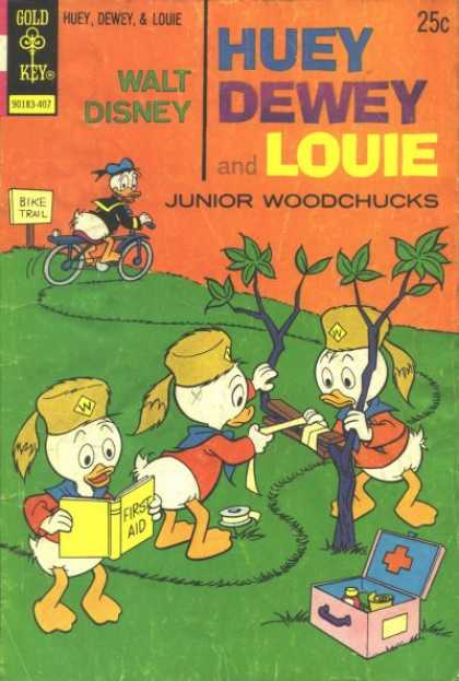 Huey, Dewey and Louie: Junior Woodchucks 27 - Gold Key - Bike Trail - Walt Disney - Junior Woodchucks - First Aid