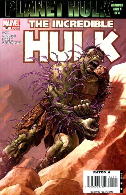 Hulk (2000) 99 - Marvel - Cliff - Mountains - Mouth Open - Purple Veins - Jose Ladronn