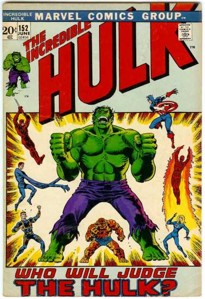Hulk 152 - Daredevil - Captain America - Human Torch - Thing - Mr Fantastic