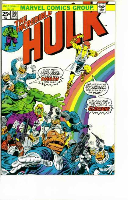 Hulk 190 - Toad Men - Glorian - Rainbow - Smash - Marvel Comics Group
