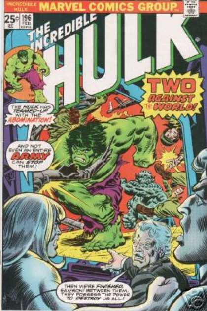 Hulk 196 - Abomination - Army - Doc Samson - Marvel - Two Against The World