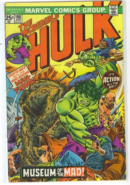 Hulk 198 - Man-thing - Marvel - Marvel Comics - The Incredible Hulk - Museum Of The Mad