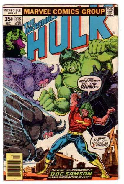 Hulk 218 - Fight - Fly - Monster - Horn - Body - Ernie Chan