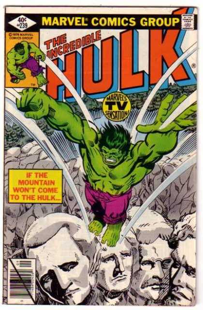 Hulk 239 - Mt Rushmore - Rushmore - Marvel Comics Group - Marvels Tv Sensation - If The Mountain Wont Come