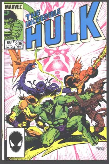 Hulk 306 - Black Mask - Green - Alien - Attack - Lightning - Mike Mignola