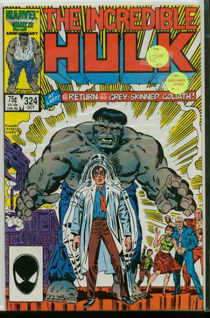 Hulk 324 - Incredible Hulk - Return Of Grey-skinned Goliath - Marvel 25th Anniversary - 75 Cents - 324
