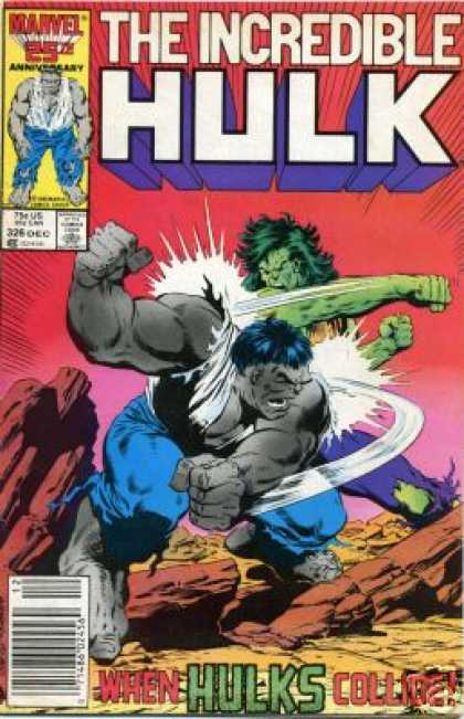 Hulk 326 - Punch - Rock - Grey Hulk - Strenghth - Beat - Bob McLeod