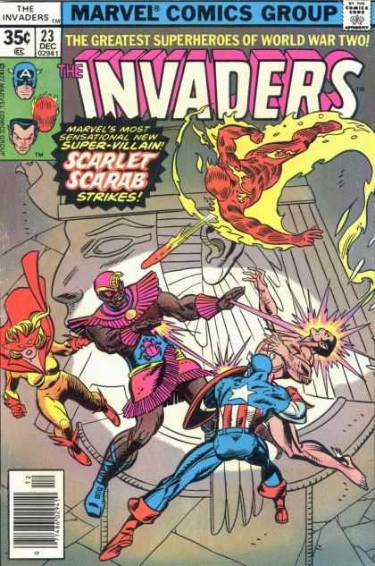 Invaders 23 - Scarlet Scarab - Captain America - Prince Namor - Human Torch - Sensational