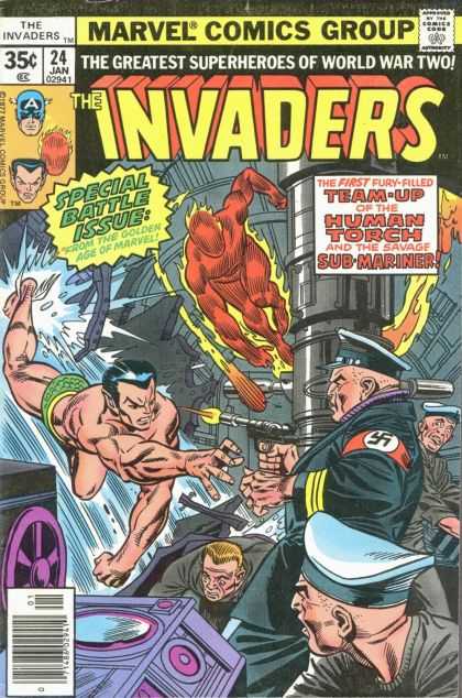 Invaders 24 - Human Torch - Sub-mariner - World War Two - The Golden Age - Nazi