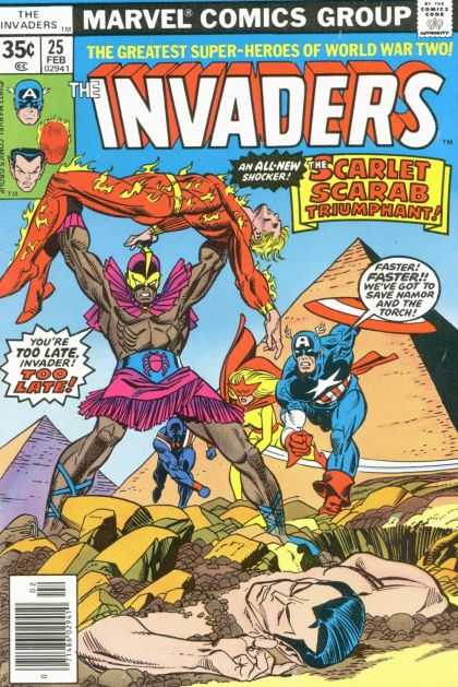 Invaders 25 - World War Two - 25 - Scarlet Scarab Thriumphant - Captain America - Marvel