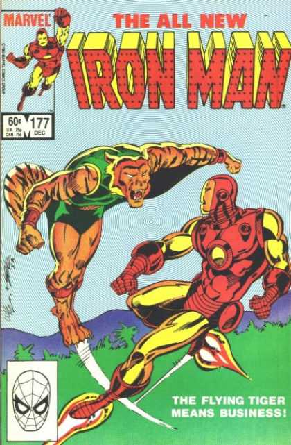 Iron Man 177 - Flying Tiger - Boot Rockets - Battle - Sky - Green Clothes