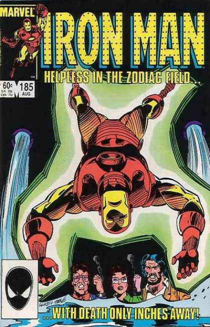Iron Man 185 - Helpless In Zodiac Field - Issue Number 185 - Death Only Inches Away - Upside Down Ironman - August Issue 60