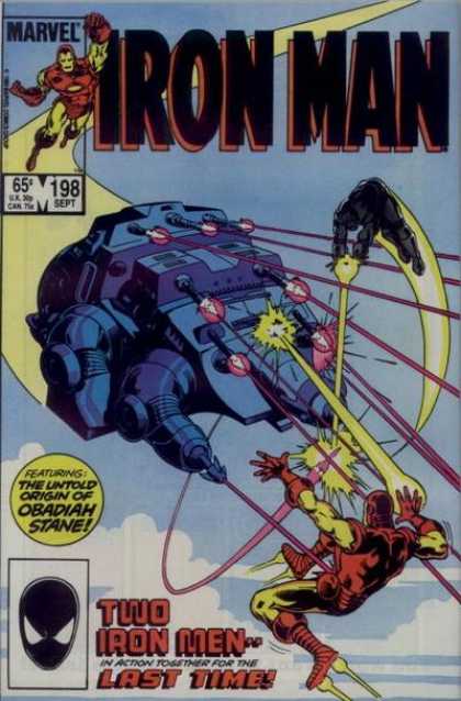 Iron Man 198 - Marvel - Superhero - Robot - The Lintold Origin Of Obadiah Stane - Clauds - Sal Buscema