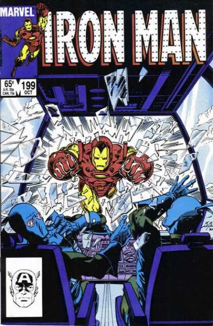 Iron Man 199 - Window - Glass - Shattered Glass - Mask - Fist - Bob Layton