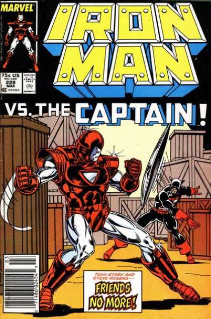 Marvel - The Captain - Friends No More - March Issue - 75 Cents Iron Man 228 - Marvel - The Captain - Friends No More - March Issue - 75 Cents
