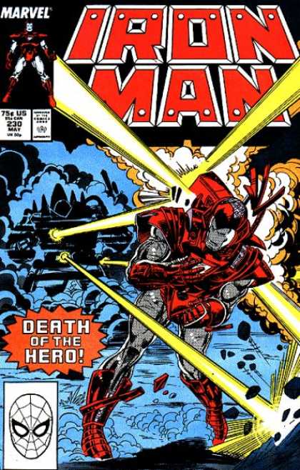 Iron Man 230 - Marvel - 230 May - 75c Us - Death Of The Hero