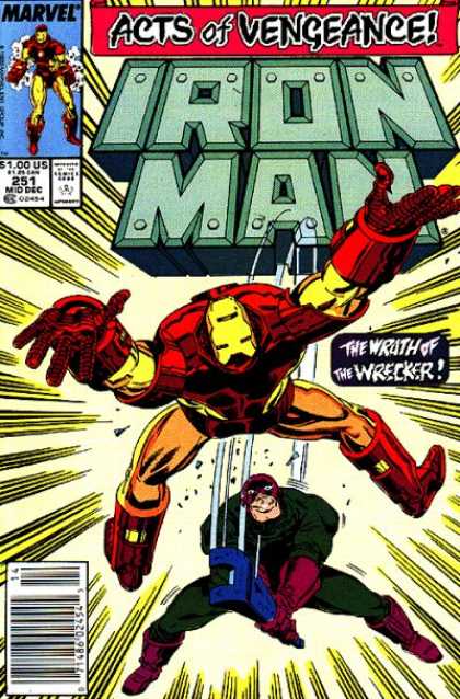 Iron Man 251 - Wrath - Vengeance - Wrecker - Hit - Falling