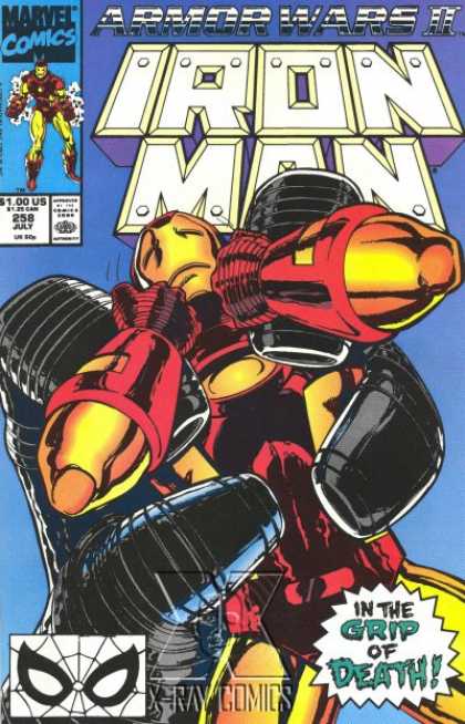 Iron Man 258 - Marvel Comics - Superhero - Approved By The Comics Code - Grip Of Death - Hand