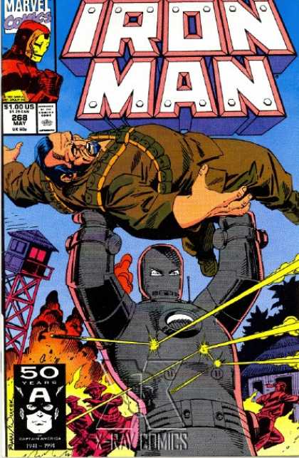 Iron Man 268 - Robot - Marvel - Comic - Fire - War - Bob Wiacek, Paul Ryan