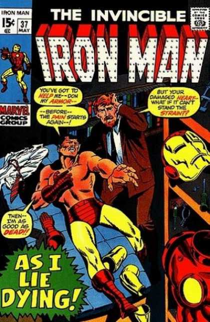 Iron Man 37 - May - Speech Bubble - Business Suit - 15 Cents - Armor - Sal Buscema