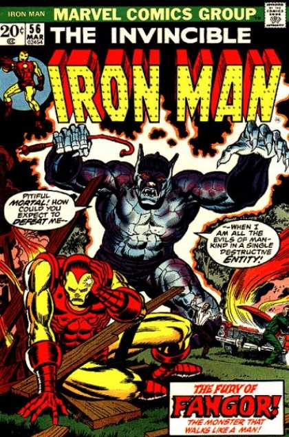 Iron Man 56 - Marvel - The Invincible - March - 20 Cents - Fury Of Fangor - Jim Starlin